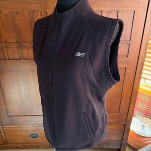 Reebok Women's Black Fleece Vest Size XL